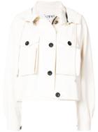 Loewe Cropped Hooded Jacket - White