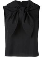 Knot Sleeveless Blouse - Women - Polyamide - S, Black, Polyamide, Marques'almeida