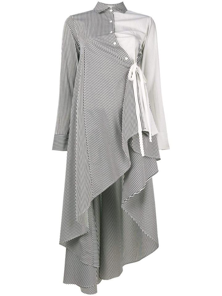 Palmer / Harding Oversized Asymmetric Shirt Top - Blue