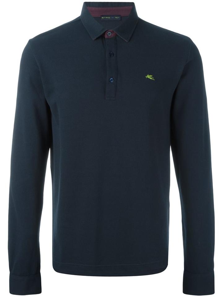 Etro Embroidered Longsleeved Polo Shirt