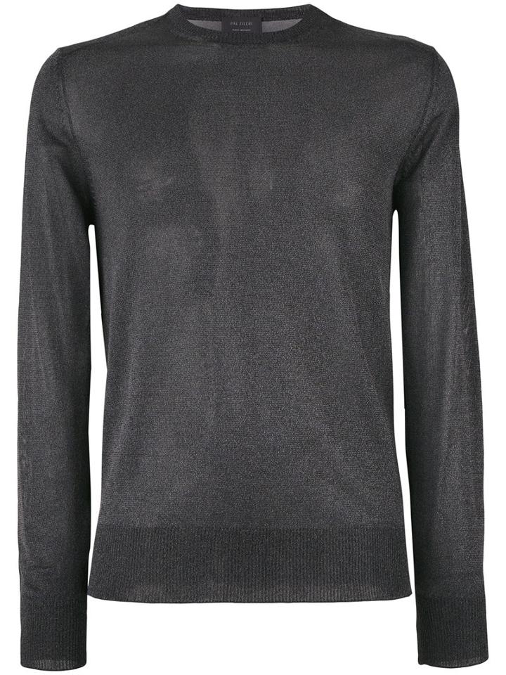 Pal Zileri - Crew Neck Sweatshirt - Men - Polyamide/viscose - 50, Black, Polyamide/viscose