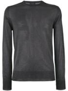Pal Zileri - Crew Neck Sweatshirt - Men - Polyamide/viscose - 50, Black, Polyamide/viscose