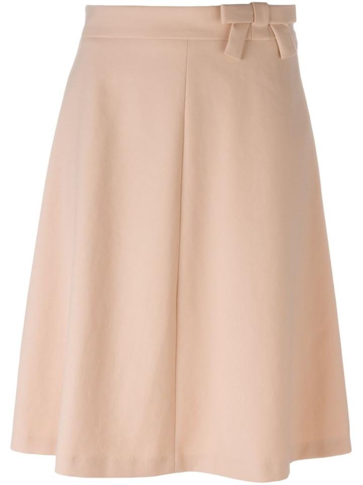 Red Valentino Bow Detail A-line Skirt, Women's, Size: 38, Pink/purple, Polyester/spandex/elastane/viscose