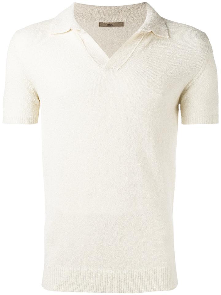 Nuur - Plain Polo Shirt - Men - Cotton/polyamide - 48, White, Cotton/polyamide