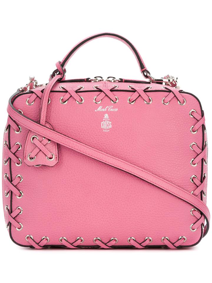 Mark Cross Laura Lacing Shoulder Bag - Pink & Purple