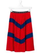 Tommy Hilfiger Junior Pleated Chevron Skirt - Red