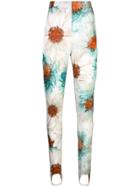 Silvia Tcherassi Floral Print Leggings - White