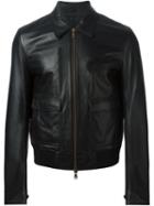 Ami Alexandre Mattiussi Zipped Jacket, Men's, Size: Xl, Black, Leather