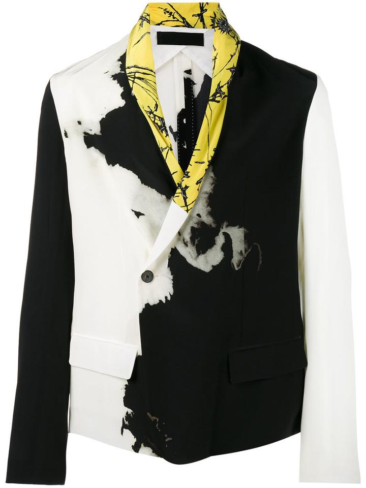 Haider Ackermann Printed Shawl Jacket, Men's, Size: 46, Black, Silk/cotton/rayon