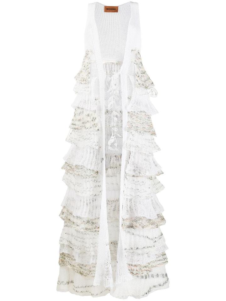 Missoni Sleeveless Long Cardigan - White