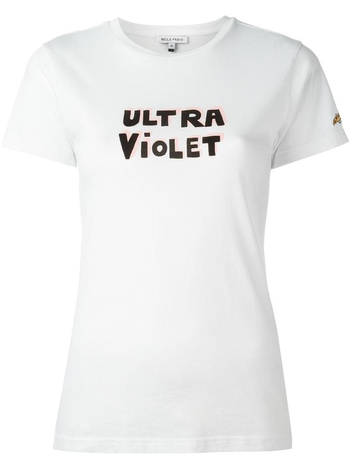 Bella Freud Ultra Violet T-shirt, Women's, Size: Xs, White, Cotton