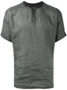 Transit Henley T-shirt, Men's, Size: Small, Grey, Linen/flax