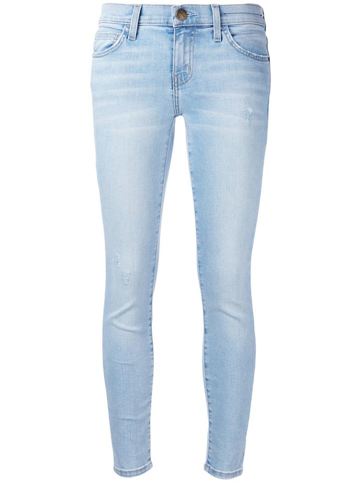 Current/elliott Skinny Jeans, Women's, Size: 28, Blue, Cotton/polyester/spandex/elastane