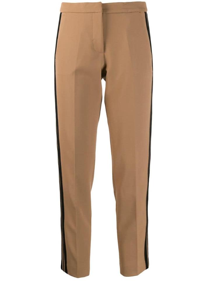 Ermanno Ermanno Contrast-stripe Tailored Trousers - Neutrals