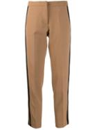 Ermanno Ermanno Contrast-stripe Tailored Trousers - Neutrals