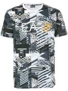 Ea7 Emporio Armani Mixed Print Logo T-shirt - Grey