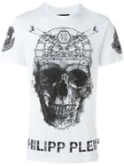 Philipp Plein Skull Print T-shirt, Men's, Size: Large, White, Cotton