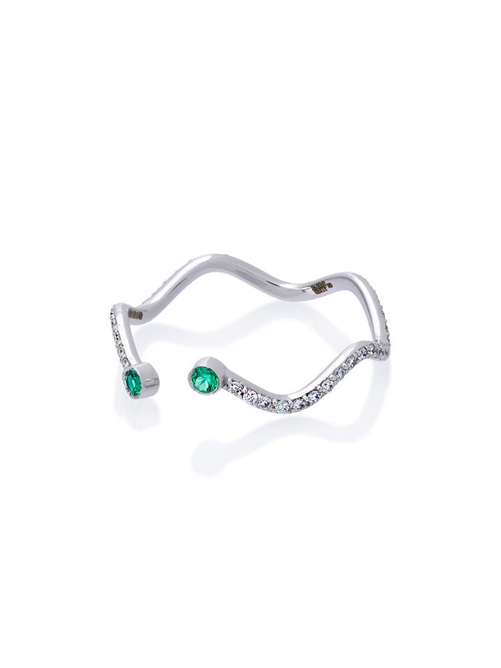 Sabine Getty Wiggly Snake Ring - Metallic