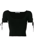 T By Alexander Wang Cropped T-shirt - Black