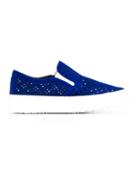 Pollini Perforated Slip On Trainers