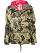Kru Camouflage Oversized Puffer Jacket - Green