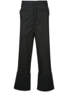 Loewe Flared Cropped Trousers - Black