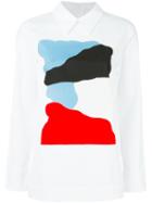 Marni Abstract Print Shirt, Women's, Size: 38, White, Cotton