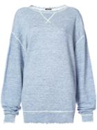 R13 Raw Edges Sweatshirt - Blue