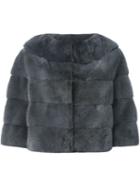 Liska 'alessandra' Jacket, Women's, Size: Medium, Grey, Mink Fur