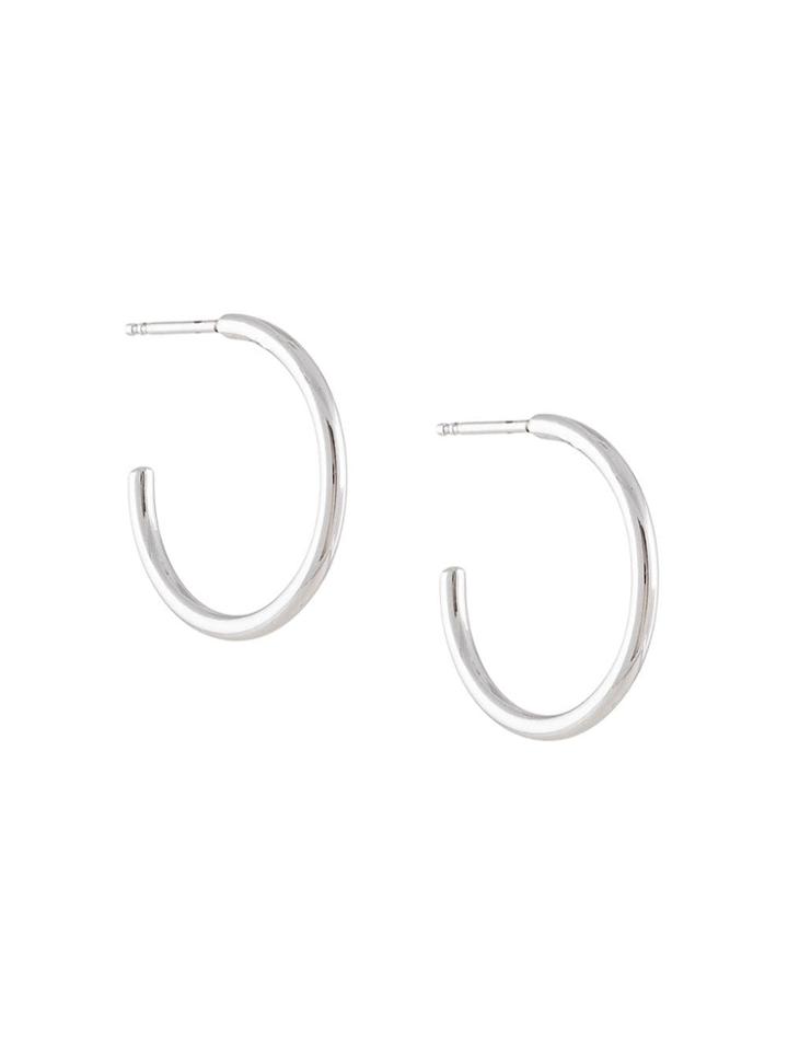 Mm6 Maison Margiela Hoop Slip-in Earrings - Silver