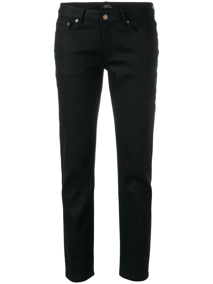 A.p.c. Straight-leg Cropped Jeans - Black