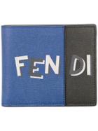 Fendi Contrast Logo Wallet - Blue