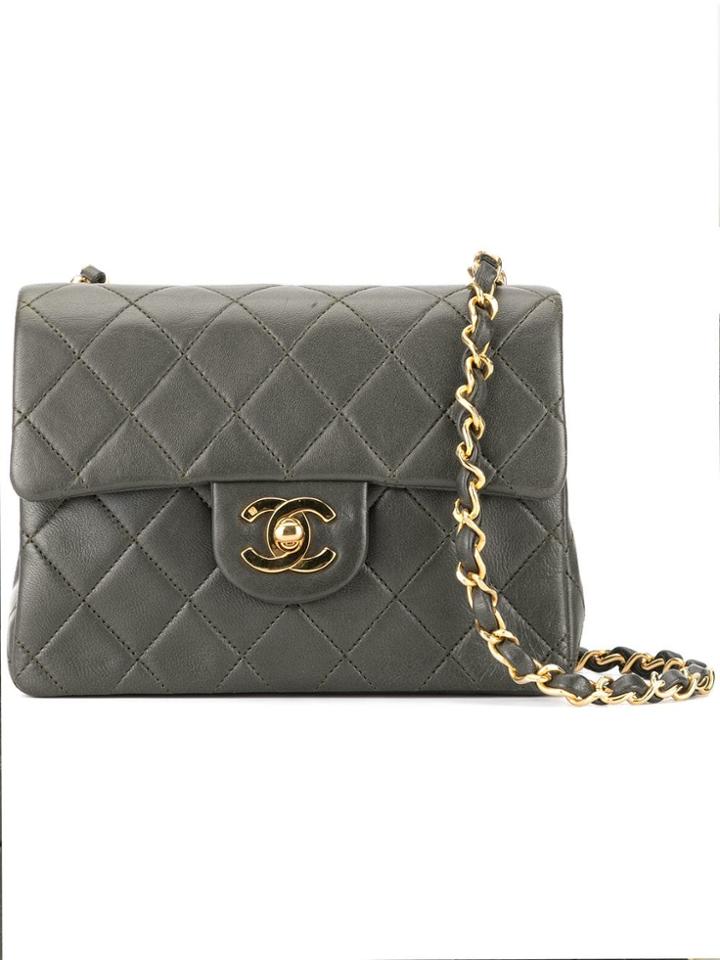 Chanel Vintage Mini Flap Chain Bag - Green