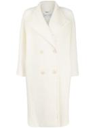 Alberta Ferretti Double-breasted Long Coat - White