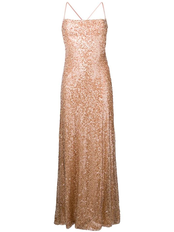 Galvan Paillette Dress - Neutrals