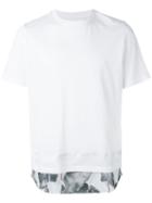 Oamc Contrast Printed Hem T-shirt, Men's, Size: Large, White, Cotton