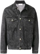 Ih Nom Uh Nit Logo Print Denim Jacket - Black