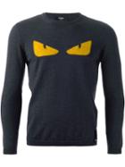 Fendi 'bag Bugs' Sweater, Men's, Size: 48, Grey, Wool/virgin Wool