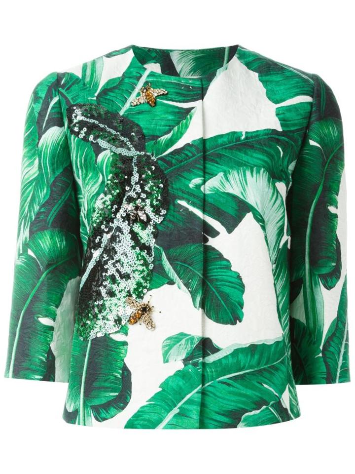 Dolce & Gabbana Banana Leaf Brocade Jacket