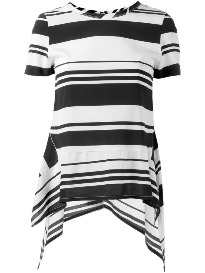 Neil Barrett Striped T-shirt, Women's, Size: Small, Black, Silk/spandex/elastane