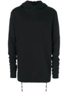 Thom Krom Rib Detail Hoodie - Black