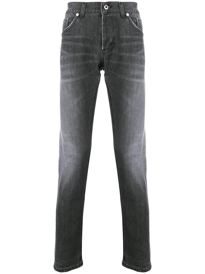 Dondup Faded Slim Fit Jeans - Grey