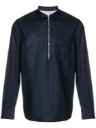 Officine Generale Half Zip Shirt - Blue