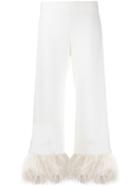 P.a.r.o.s.h. Feather Embellished Trousers - White