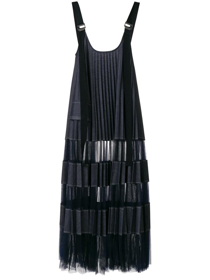Aviù Pleated Pinafore - Blue