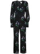 Les Reveries Daffodil Print Jumpsuit - Black