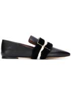 Bally Pointed Toe Textured Loafers - Black