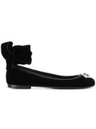 Giuseppe Zanotti Giorgia Crystal Brooch Ballerinas - Black