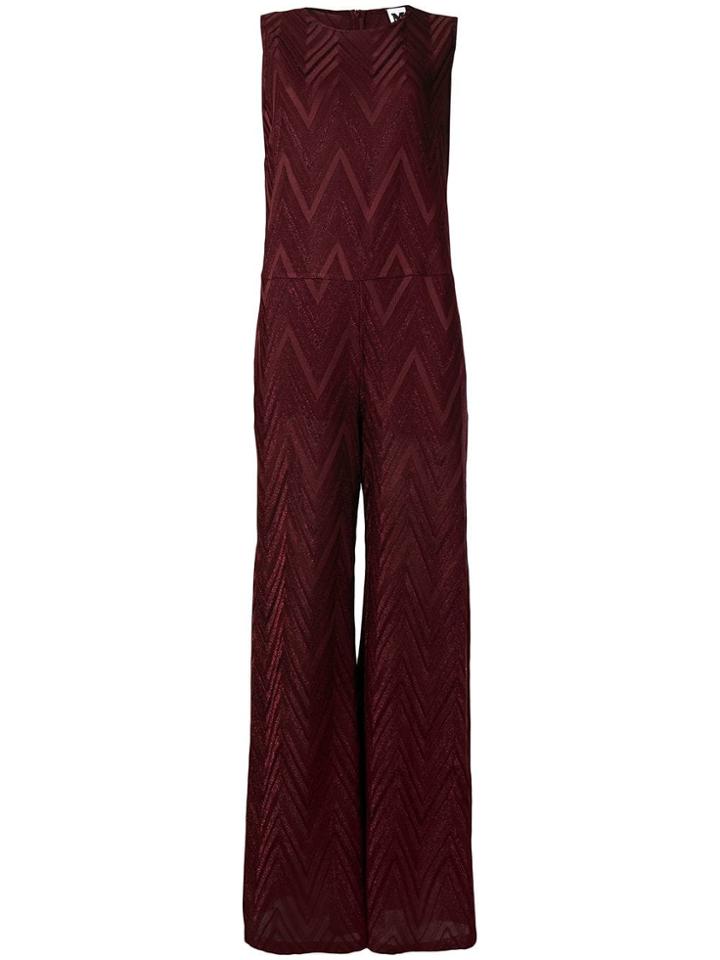M Missoni Zig Zag Pattern Jumpsuit - Purple