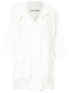 Issey Miyake Vintage Cropped-sleeve Raincoat - White